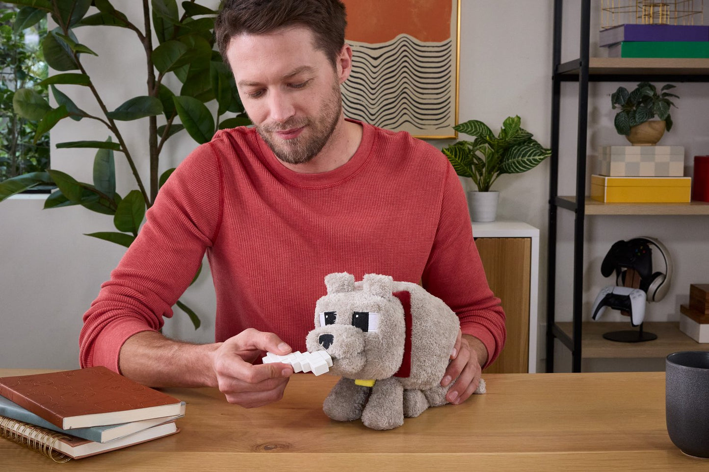 Minecraft Wolf Plush with Sounds, 12-Inch Toy