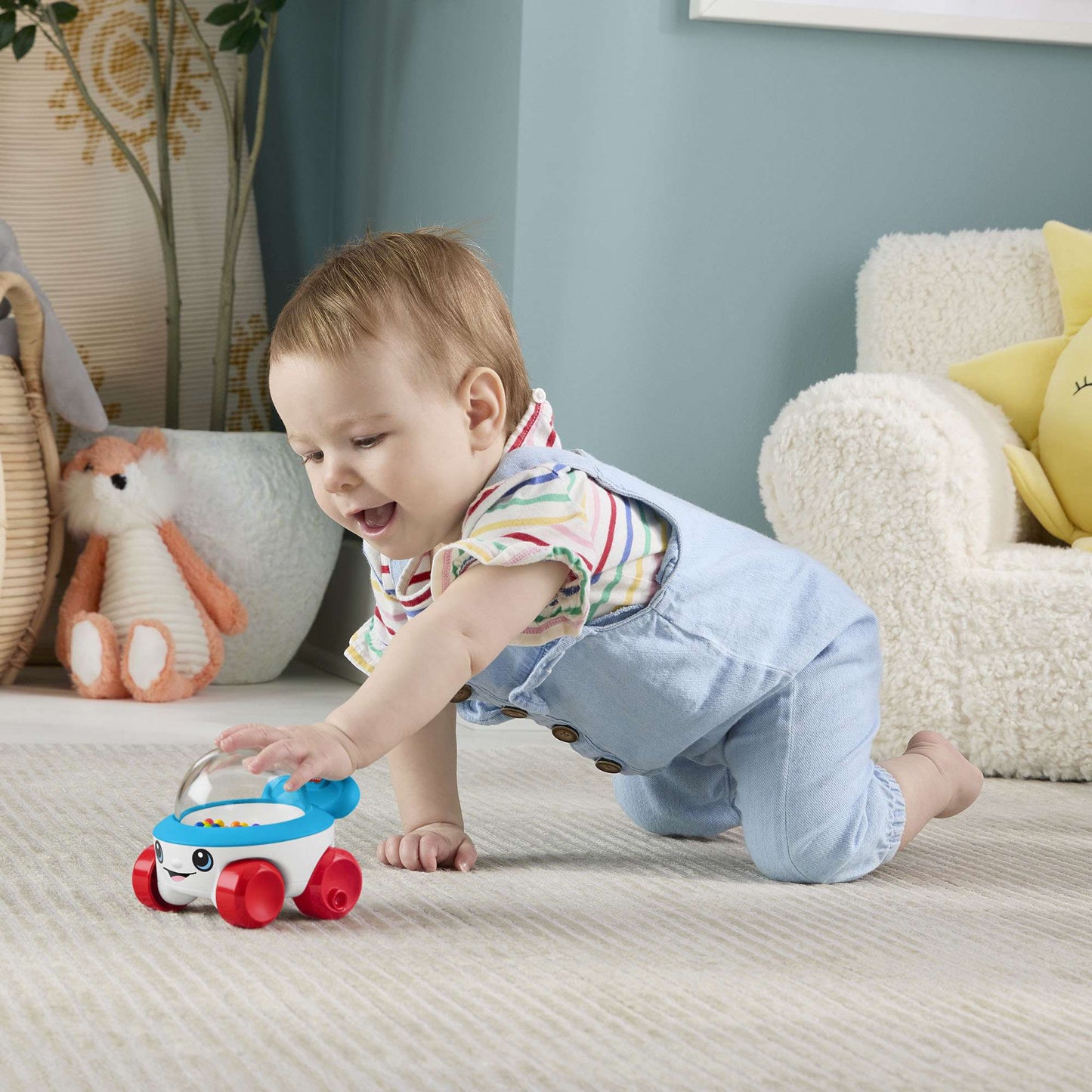 Mini Corn Popper Toy Vehicle for Babies, 6 Months+