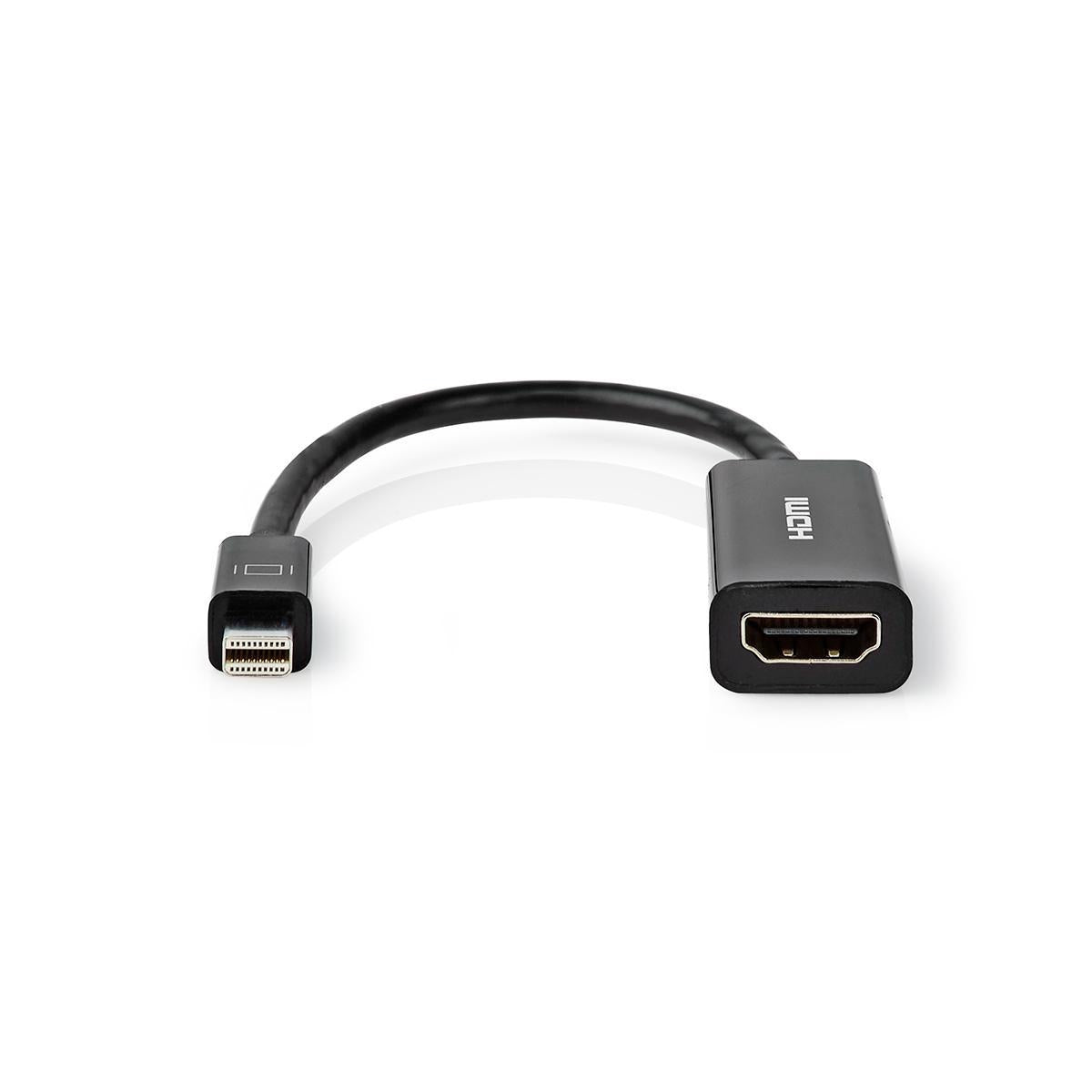 Mini DisplayPort to HDMI Cable, 0.20m, Black, 21.6 Gbps