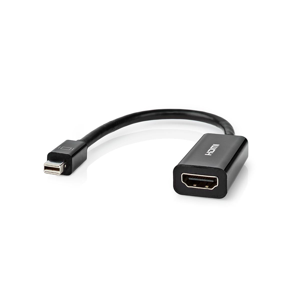 Mini DisplayPort to HDMI Cable, 0.20m, Black, 21.6 Gbps