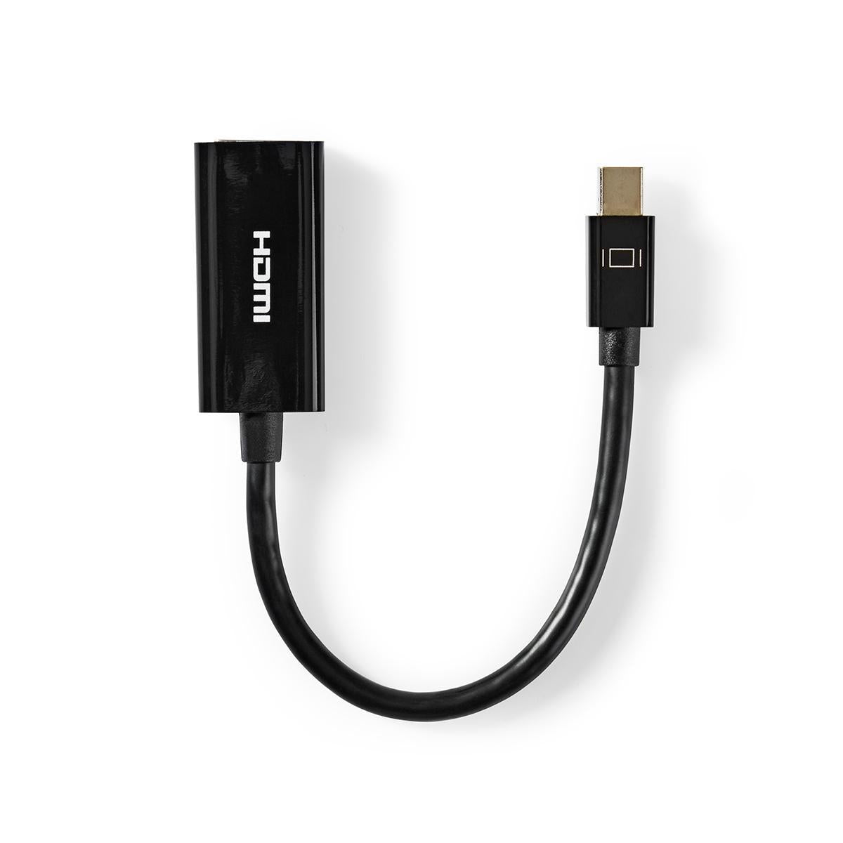 Mini DisplayPort to HDMI Cable, 0.20m, Black, 21.6 Gbps