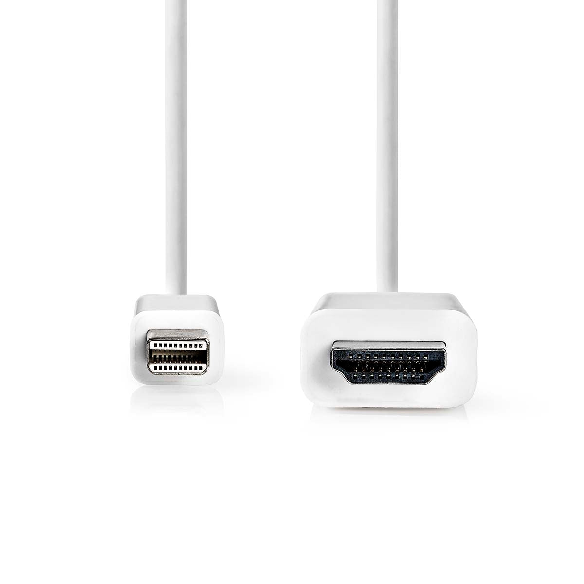 Mini Displayport Cable | DisplayPort 1.2 | Mini DisplayPort Male | HDMI™ Connector | 21.6 Gbps | Nickel Plated | 2.00 m | Round | PVC | White | Label