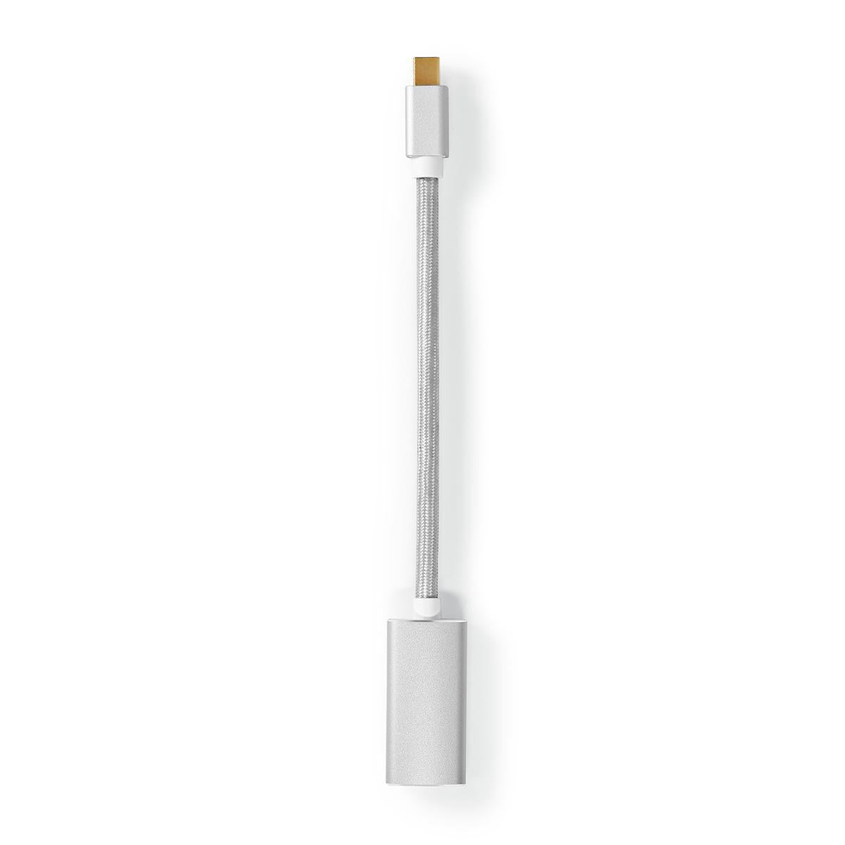 Mini Displayport Cable | DisplayPort 1.2 | Mini DisplayPort Male | HDMI™ Output | 21.6 Gbps | Gold Plated | 0.20 m | Round | Braided | Silver | Carton with covered window