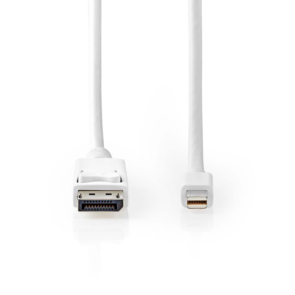 Mini Displayport Cable | DisplayPort 1.4 | Mini DisplayPort Male | DisplayPort Male | 48 Gbps | Nickel Plated | 2.00 m | Round | PVC | White | Plastic bag