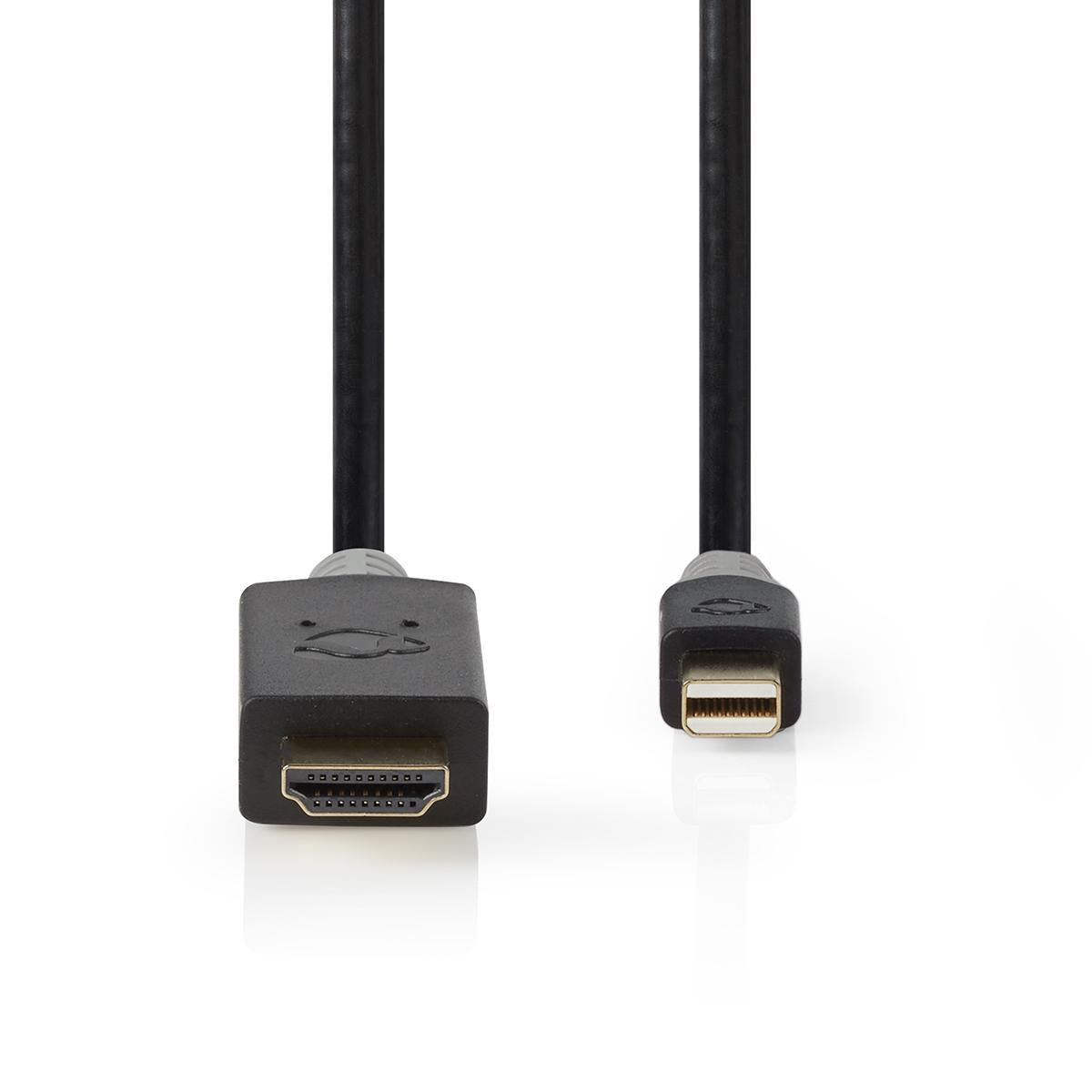 Mini Displayport Cable | DisplayPort 1.4 | Mini DisplayPort Male | HDMI™ Connector | 48 Gbps | Gold Plated | 2.00 m | Round | PVC | Anthracite | Plastic bag