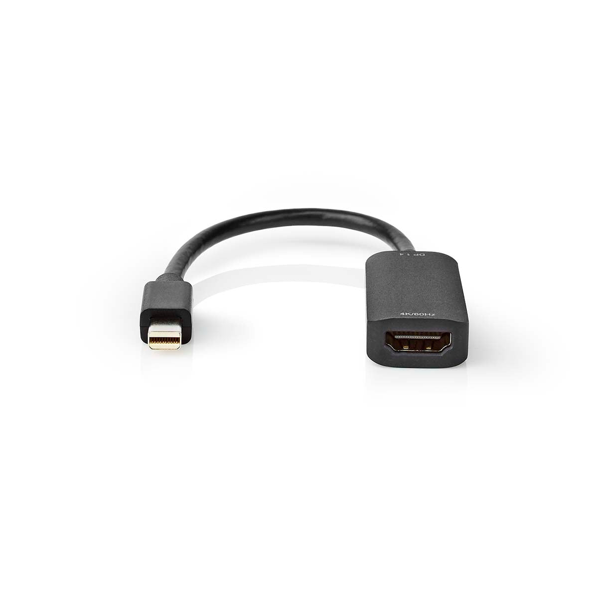 Mini Displayport Cable | DisplayPort 1.4 | Mini DisplayPort Male | HDMI™ Output | 48 Gbps | Nickel Plated | 0.20 m | Round | PVC | Black | Plastic bag