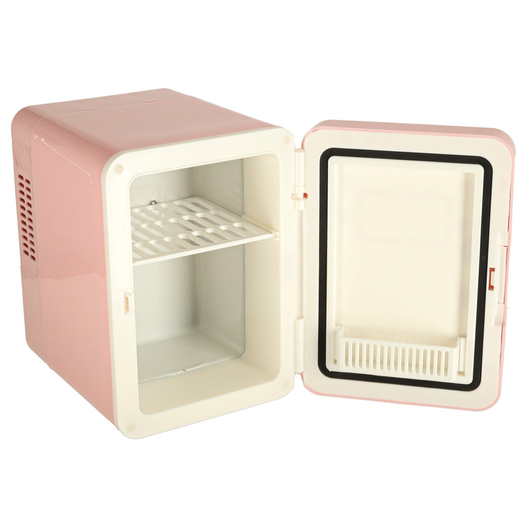 Mini Electric Car Fridge, 4L, Heating & Cooling, Pink