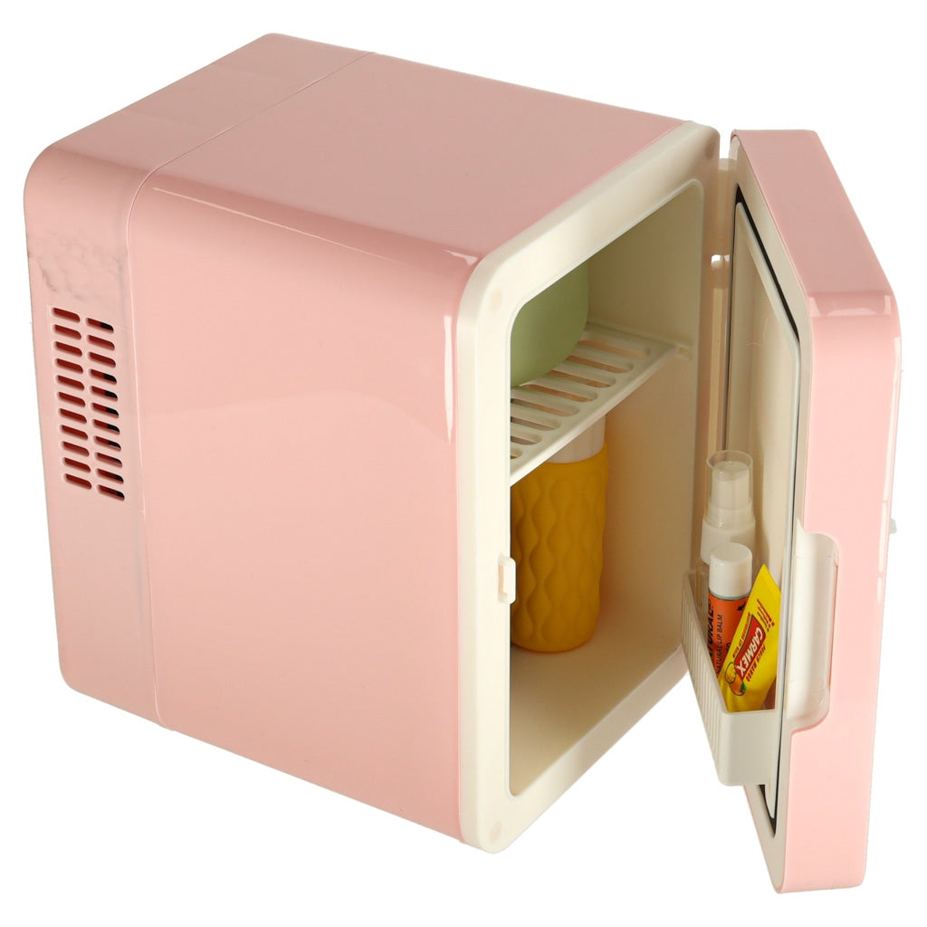 Mini Electric Car Fridge, 4L, Heating & Cooling, Pink