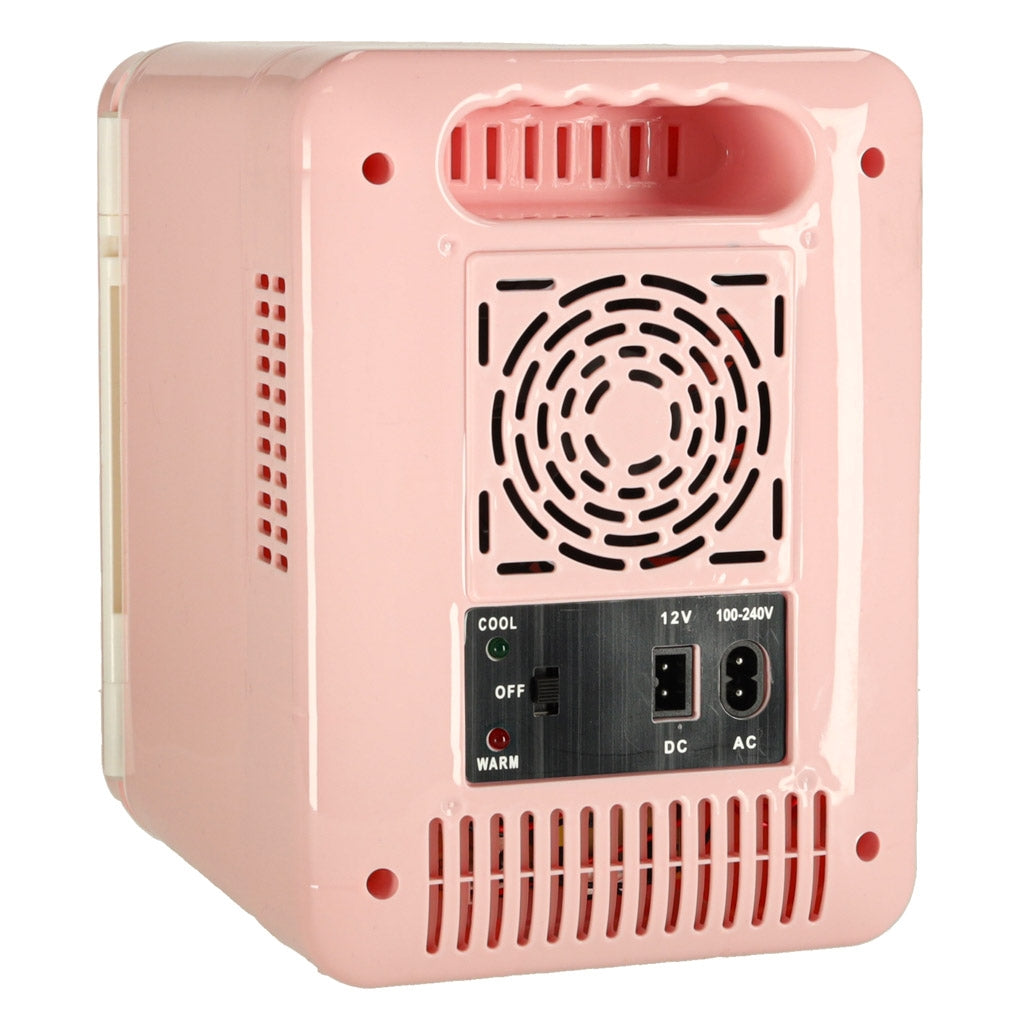 Mini Electric Car Fridge, 4L, Heating & Cooling, Pink