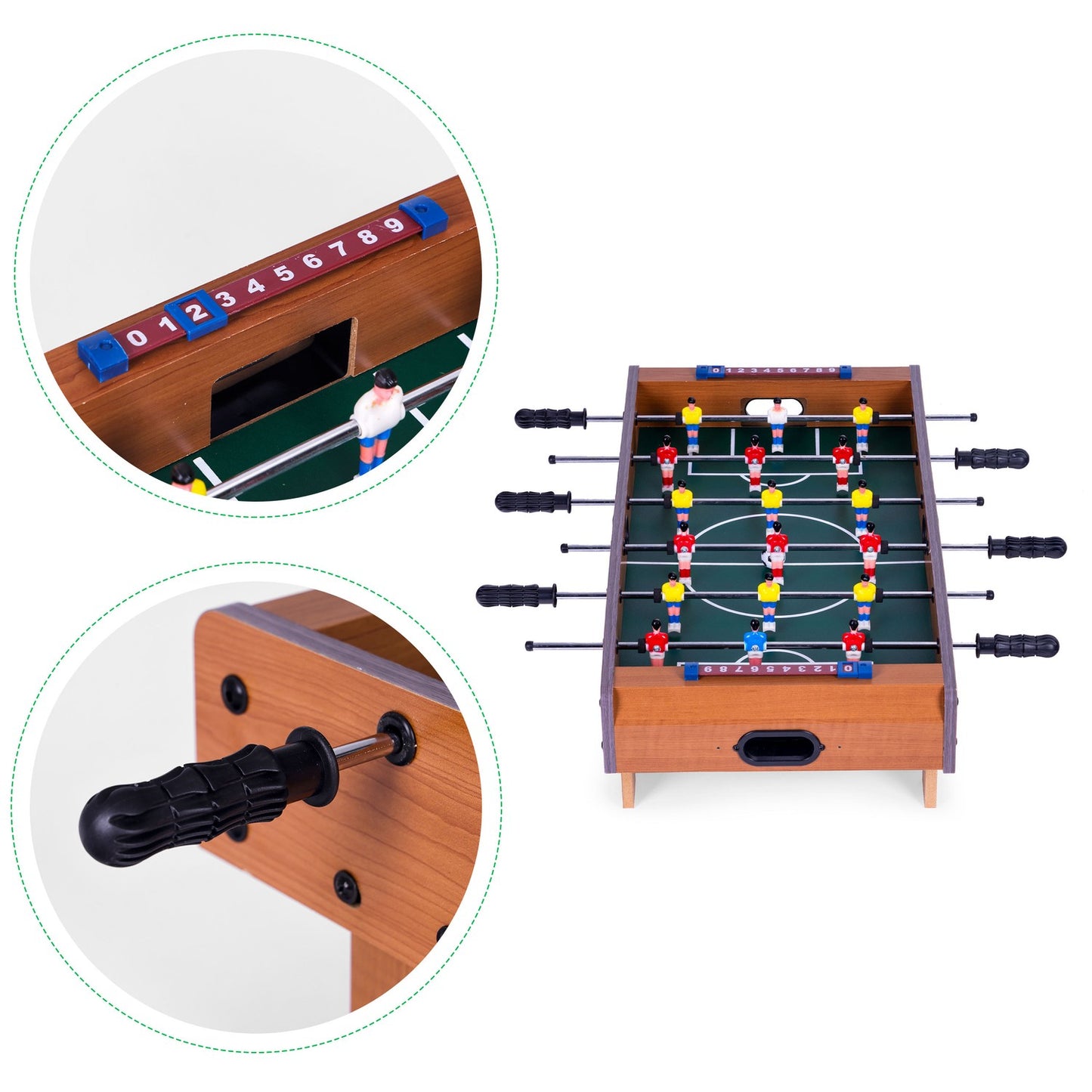 Mini Table Football Game – 70x35 cm, Wooden, Ages 3+