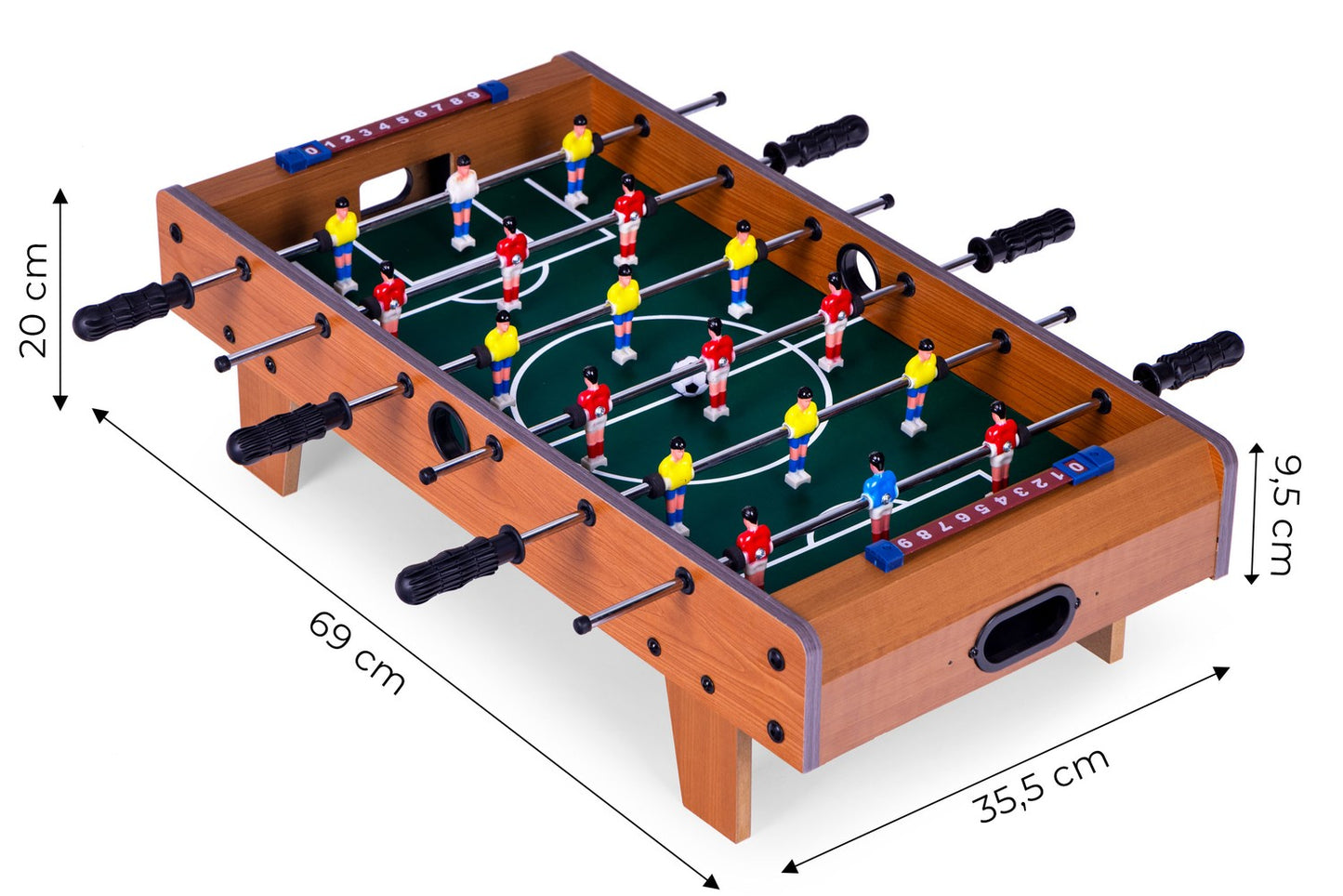 Mini Table Football Game – 70x35 cm, Wooden, Ages 3+