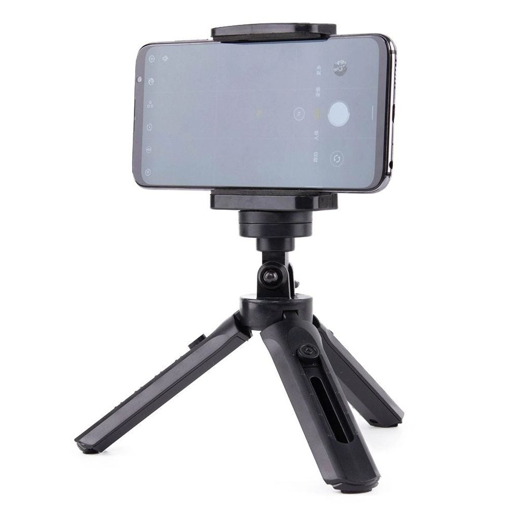 Mini Tripod / selfie stick with phone holder - Black