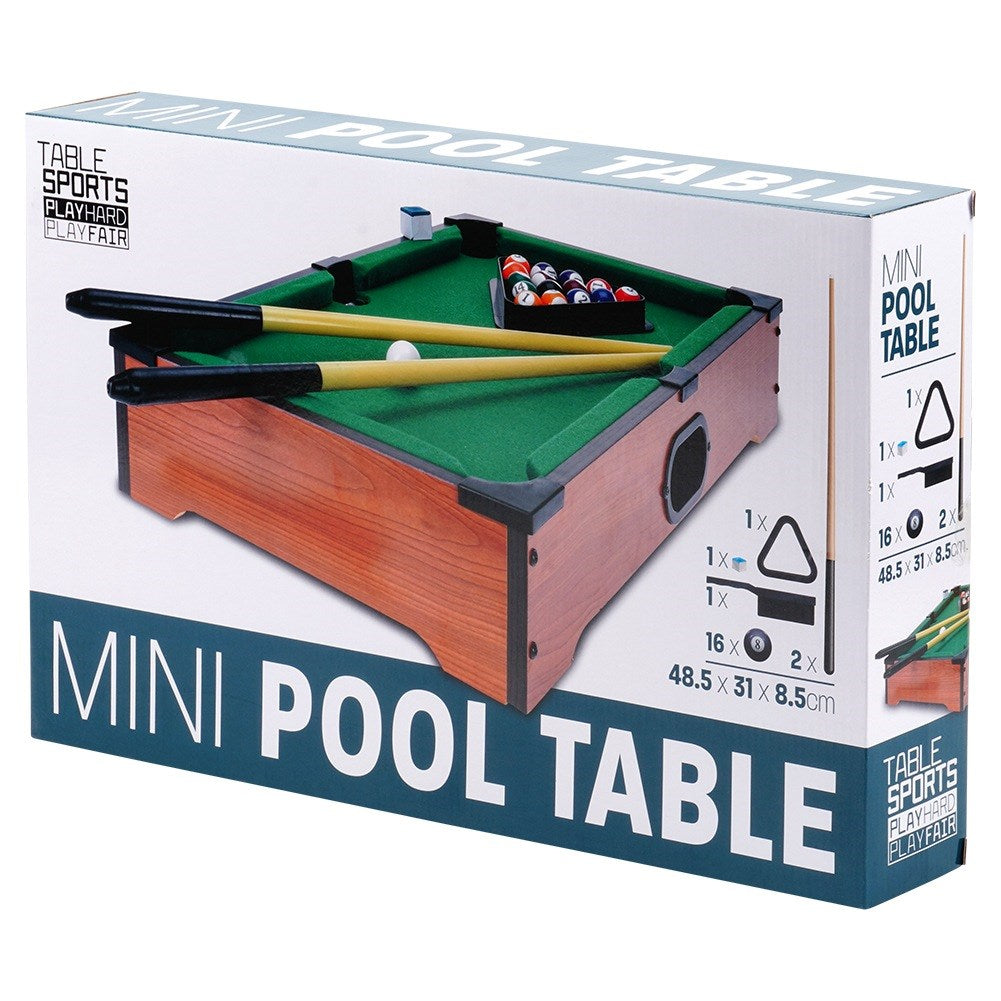 Mini billiards on a wooden table with accessories 48.5x30.5x8 cm