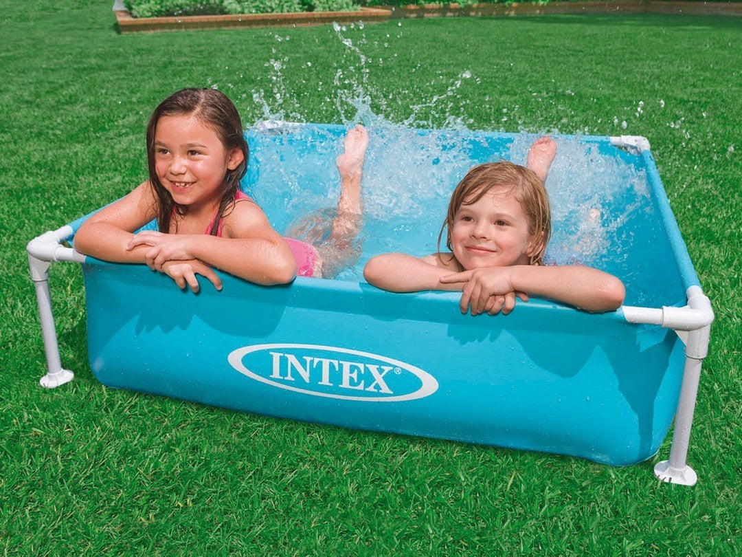 Mini frame pool for children, turquoise, 122 x 122 x 30 cm INTEX 57173
