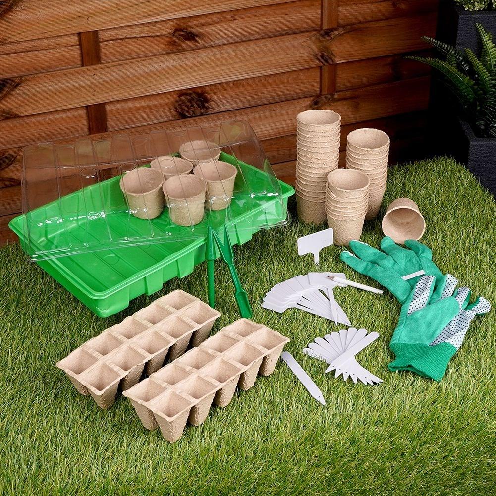 Mini greenhouse set for sowing seeds with 68 parts and accessories