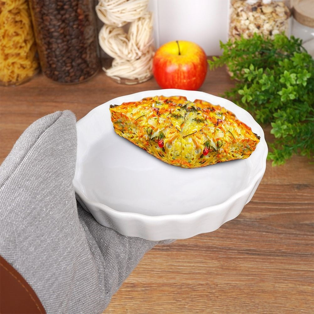 Mini pie form in white ceramic - for desserts & pies