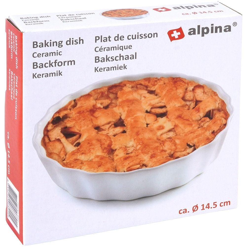 Mini pie form in white ceramic - for desserts & pies