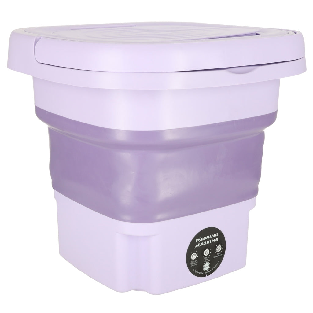 Mini portable washing machine folding 8L purple