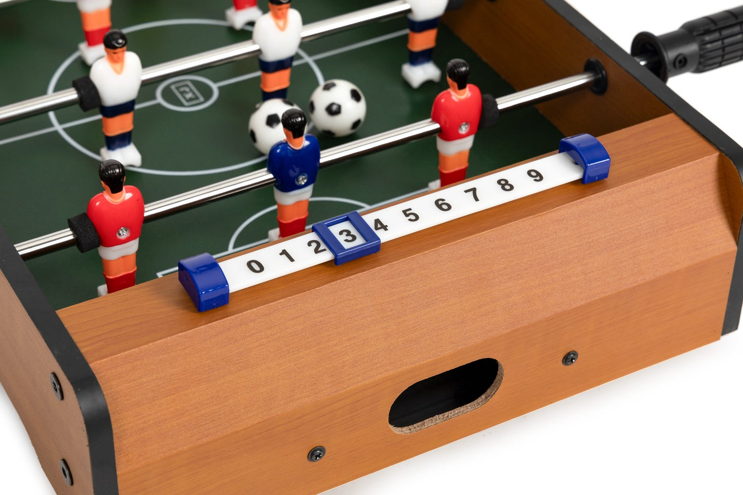 Mini table football for children, two balls and guides
