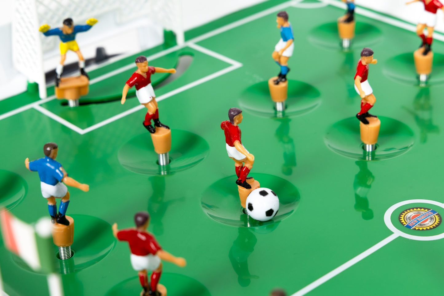 Mini table football game on springs for 22 players