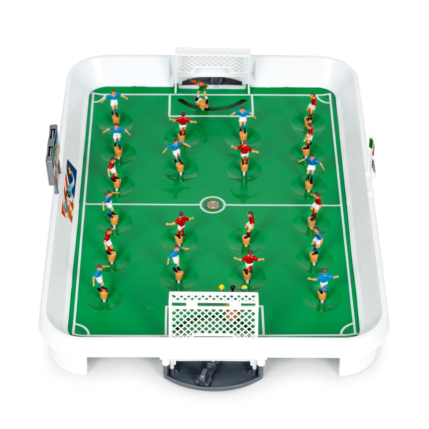 Mini table football game on springs for 22 players