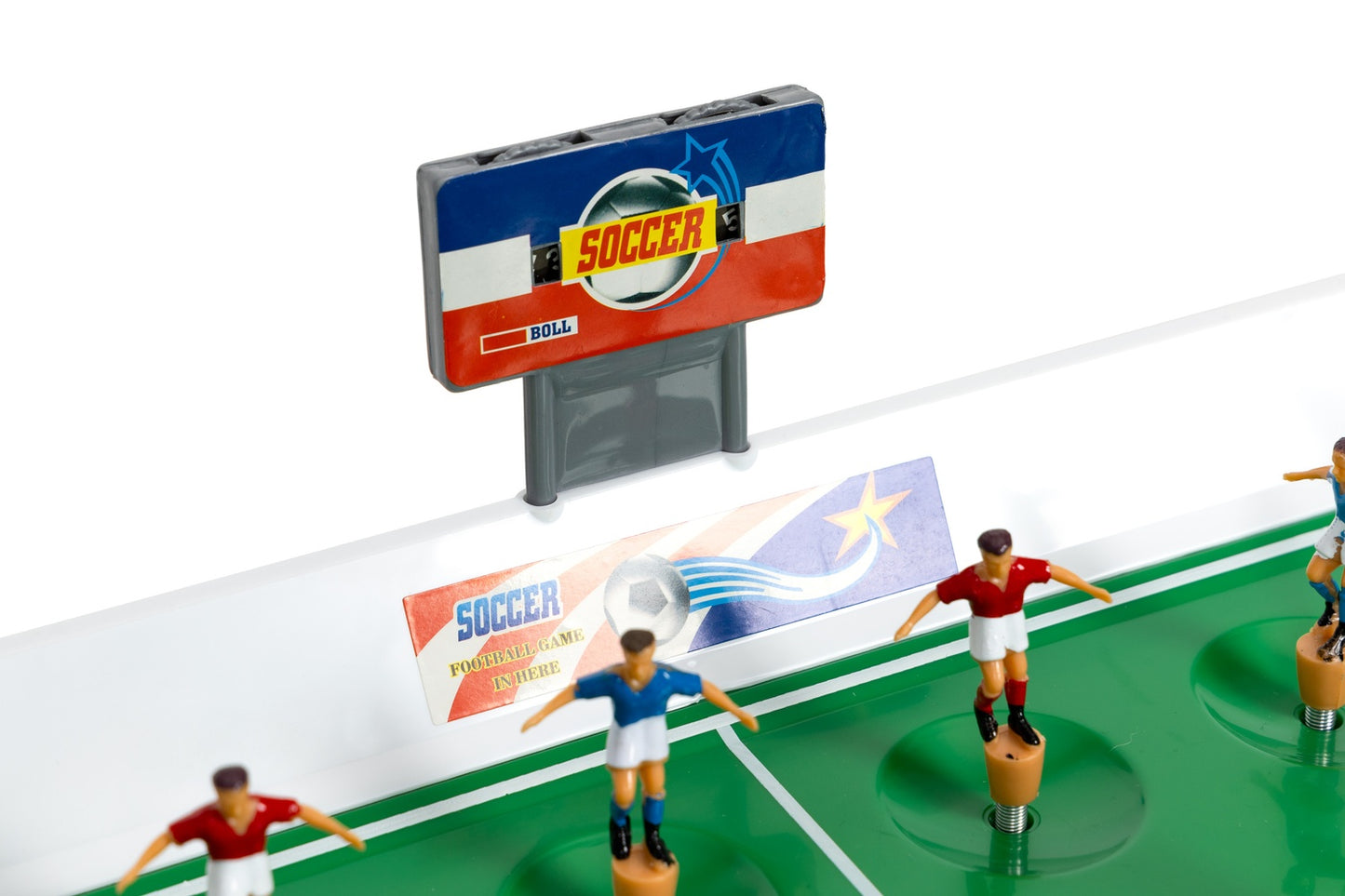 Mini table football game on springs for 22 players
