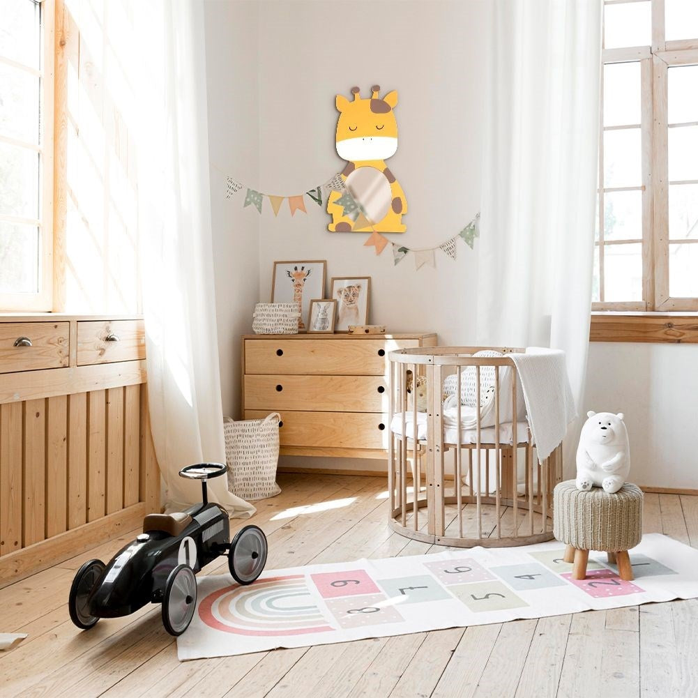Mirror for Children's Room with Charming Giraffe Motif