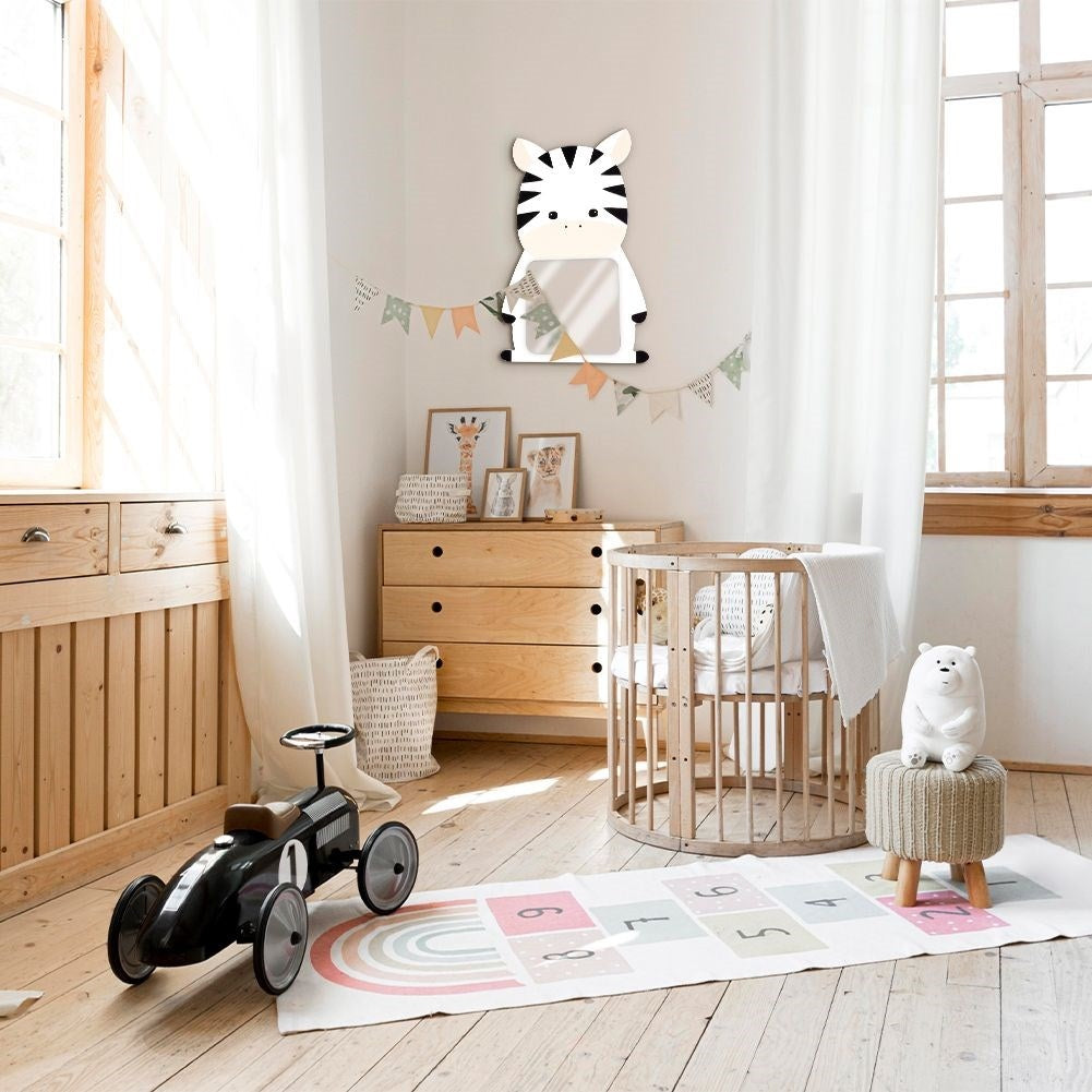 Mirror with Zebra motif for Playful Children's Room
