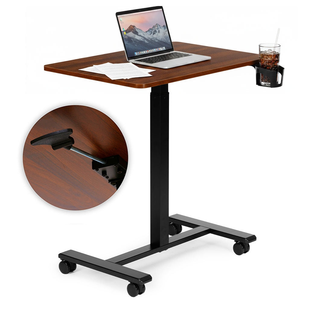 Mobile Adjustable Desk with Pneumatic Lift, 70x48 cm