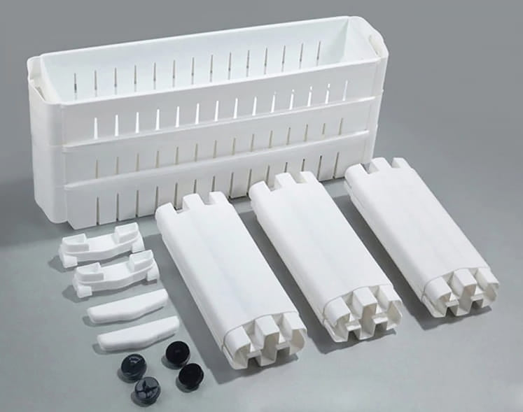 Mobile Cabinet for Washing Machine – White, On Wheels