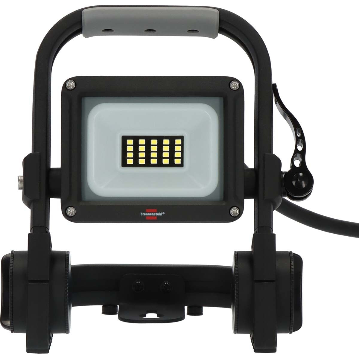 Mobile LED construction lamp JARO 1060 M / LED emergency lighting for outdoors 10W (work lamp with 2m cable and quick connection, LED spotlight IP65, 1150lm)