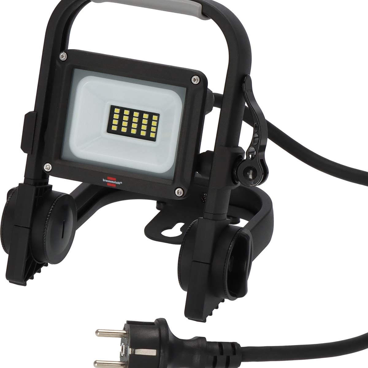 Mobile LED construction lamp JARO 1060 M / LED emergency lighting for outdoors 10W (work lamp with 2m cable and quick connection, LED spotlight IP65, 1150lm)
