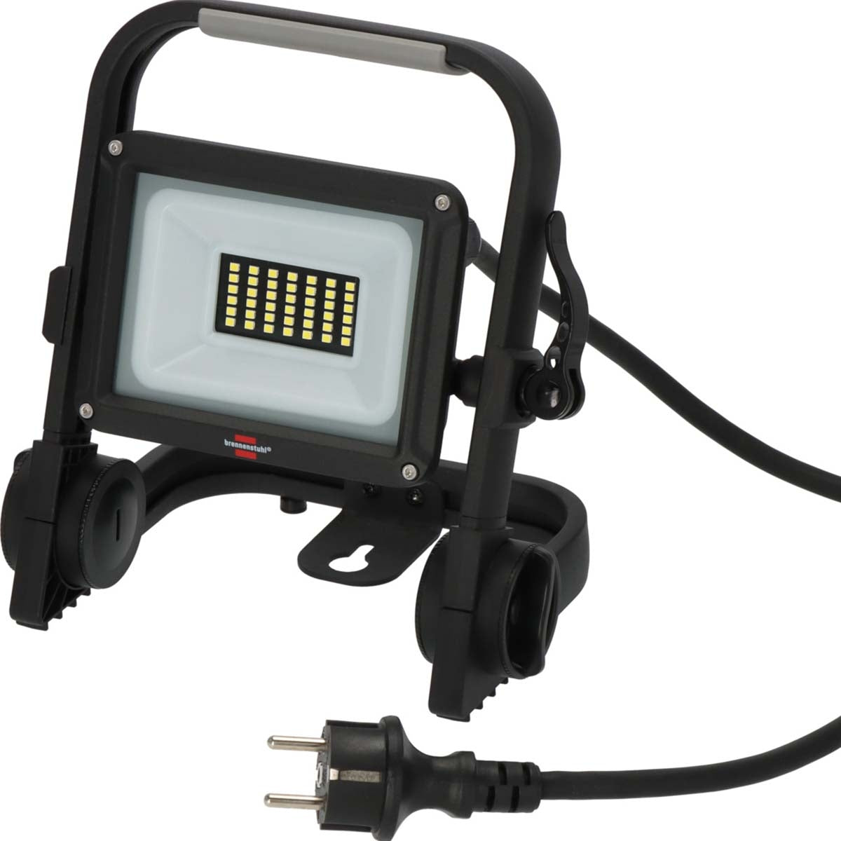 Mobile LED construction lamp JARO 3060 M / LED emergency lighting for outdoors 20W (work lamp with 2m cable and quick connection, LED spotlight IP65, 2300lm)