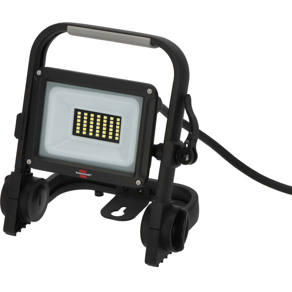 Mobile LED construction lamp JARO 3060 M / LED emergency lighting for outdoors 20W (work lamp with 2m cable and quick connection, LED spotlight IP65, 2300lm)