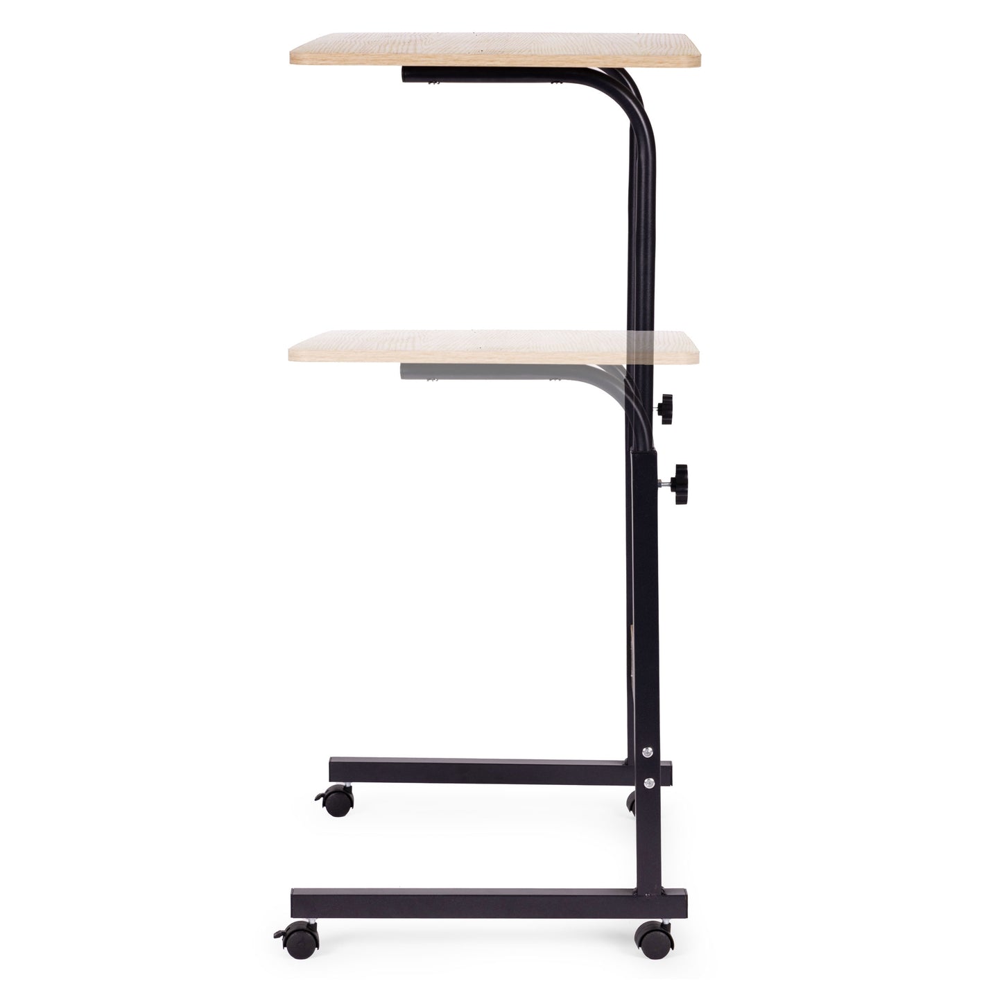 Mobile Laptop Desk Table, Adjustable Height, MDF, Wheels