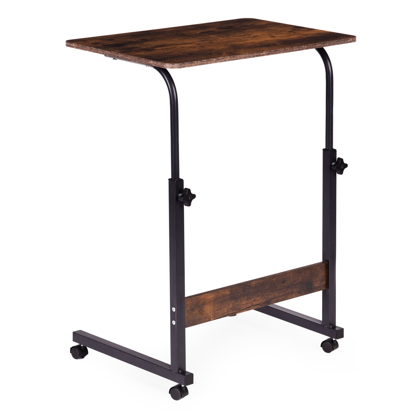 Mobile Laptop Table, Adjustable Height, MDF Top