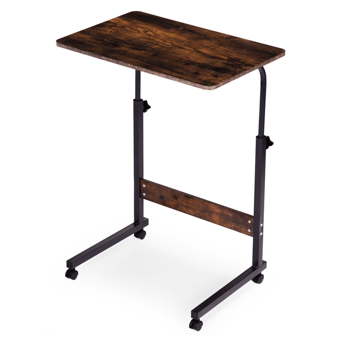Mobile Laptop Table, Adjustable Height, MDF Top