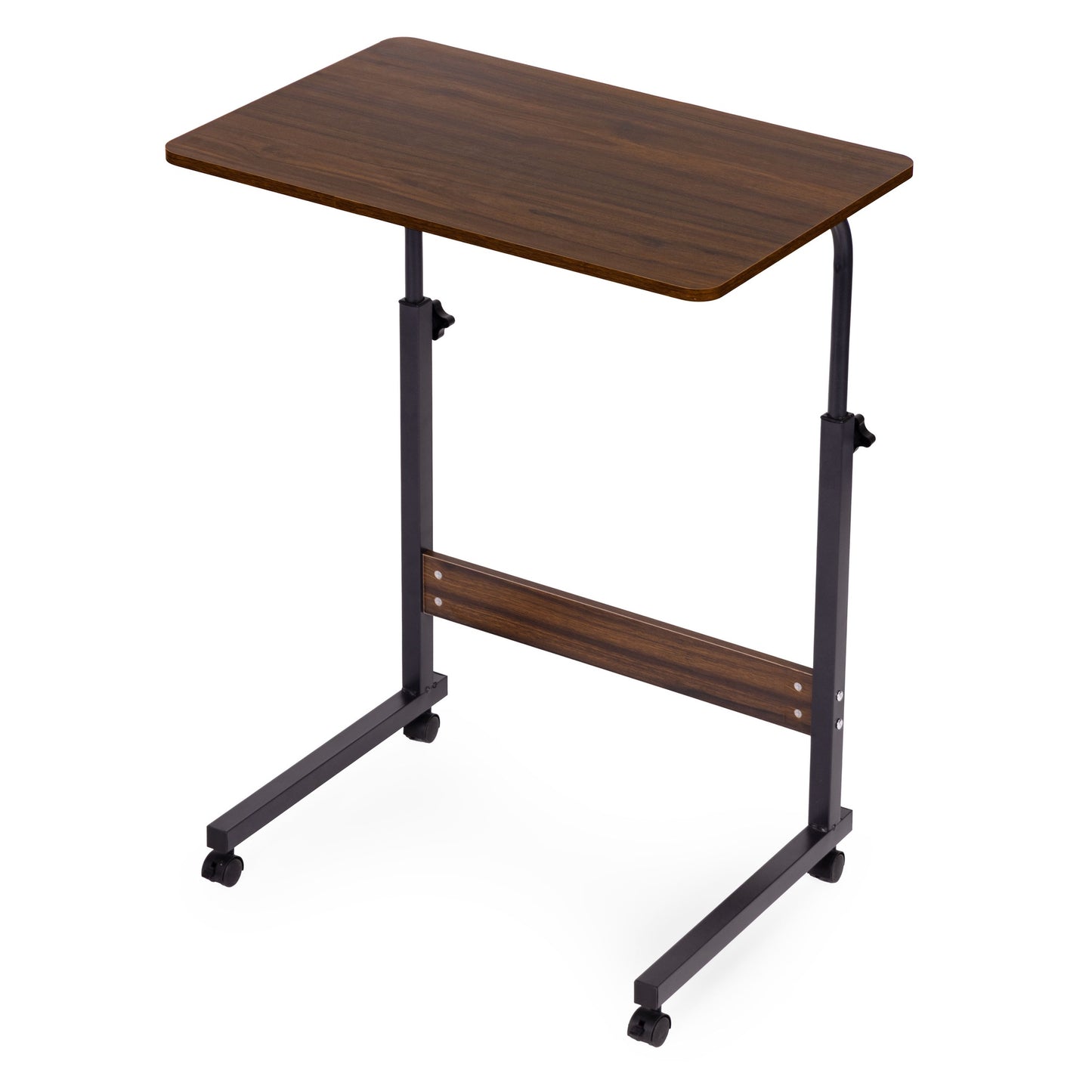 Mobile Laptop Table – Adjustable Height, MDF, Wheels