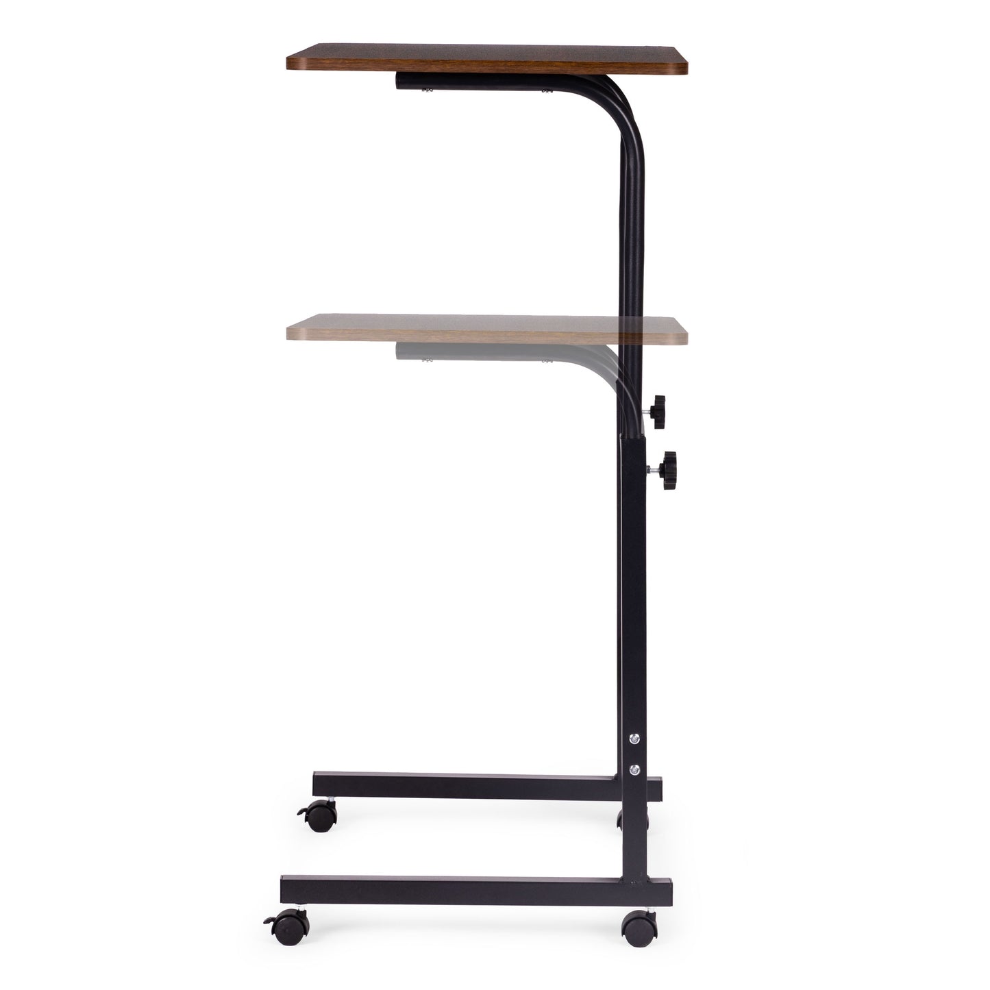 Mobile Laptop Table – Adjustable Height, MDF, Wheels