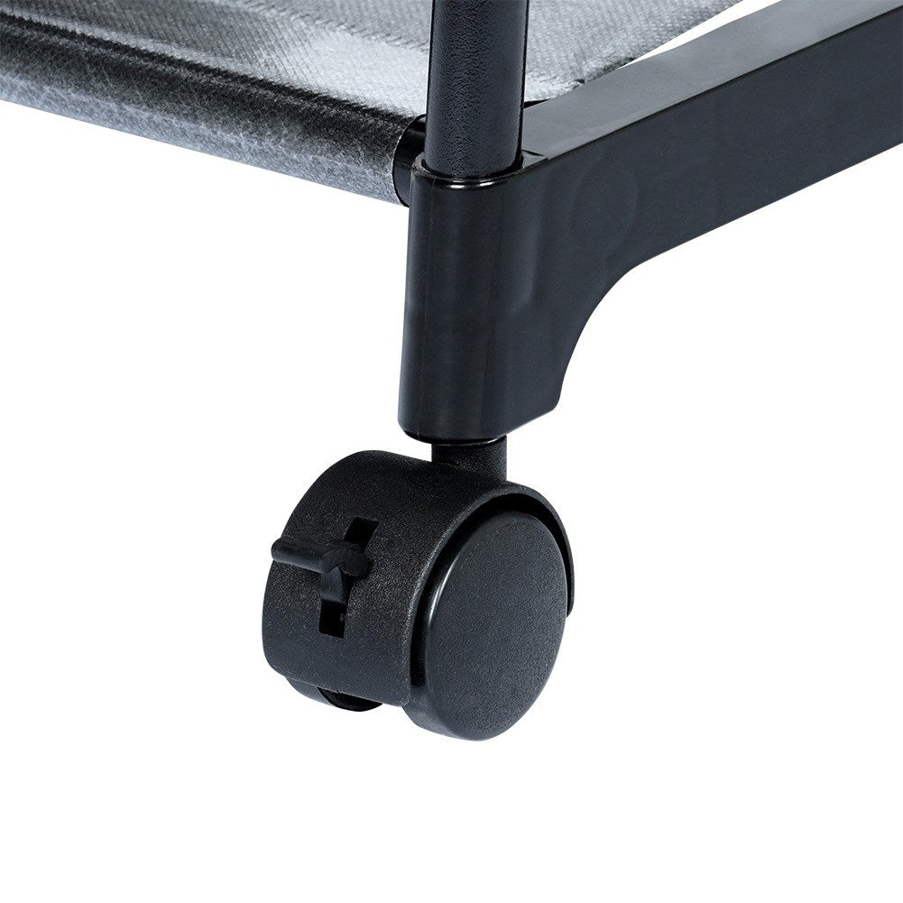 Mobile clothes hanger with shoe shelf and wheels for home and office