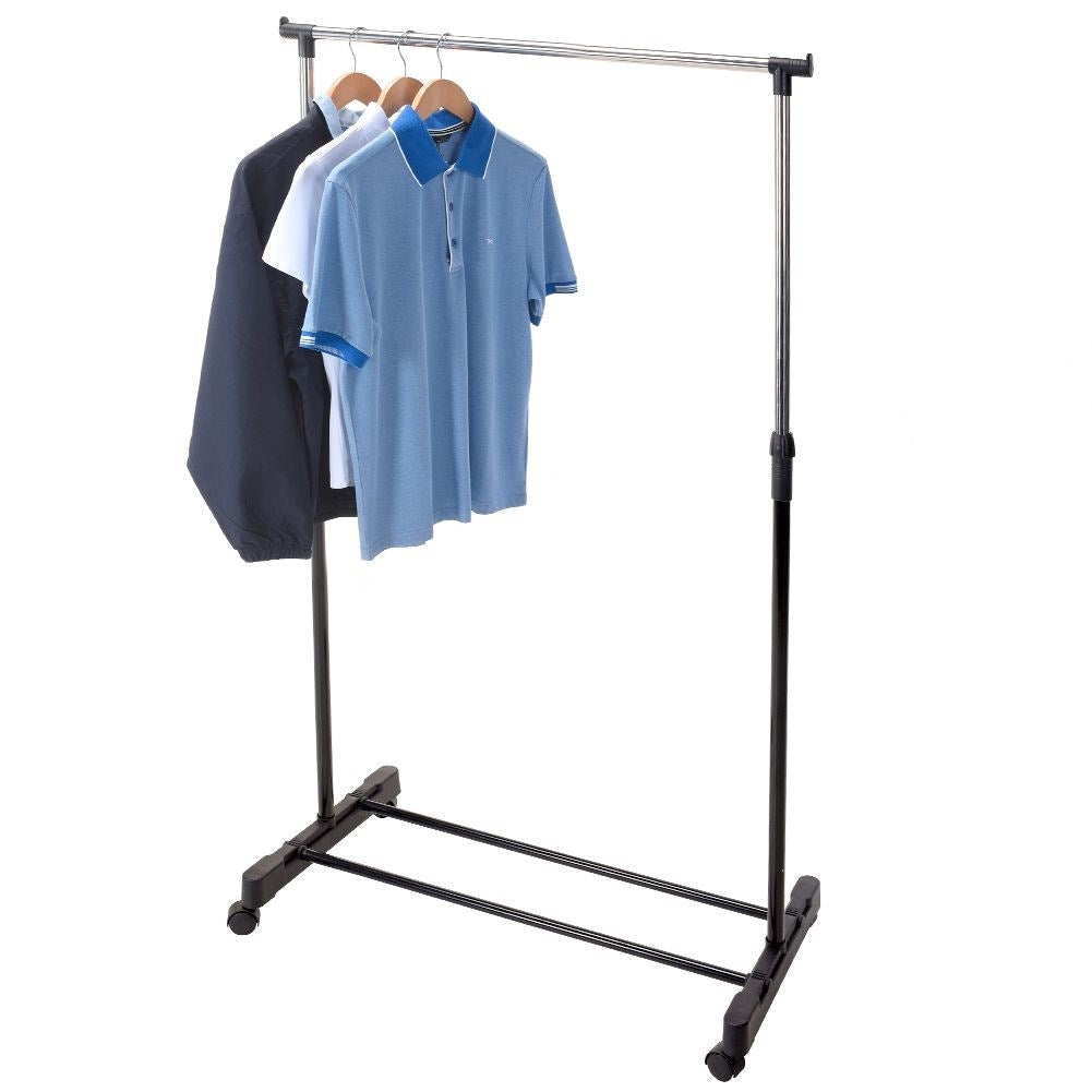 Mobile clothes hanger with shoe shelf for home and office