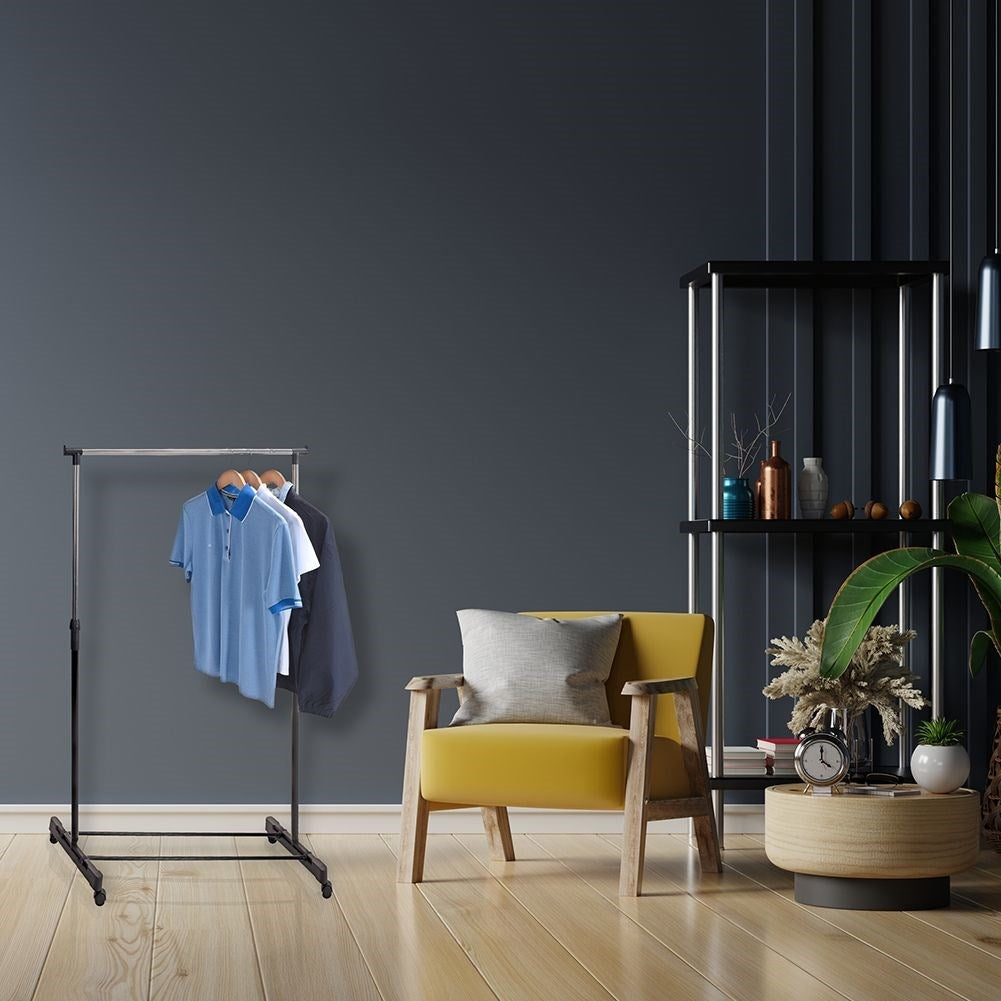 Mobile clothes hanger with shoe shelf for home and office