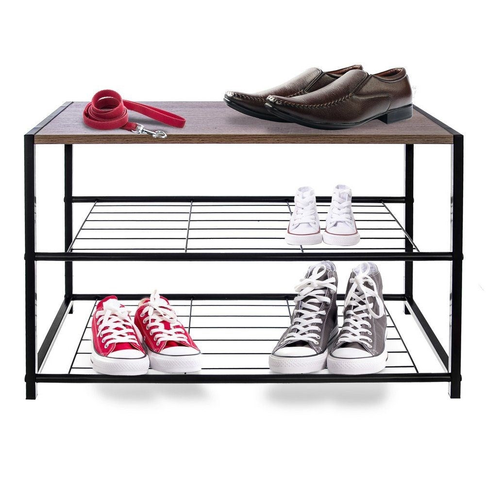 Modern 3-level shoe rack for order in the hall and garage