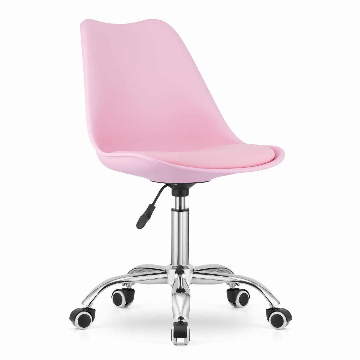 Modern ALBA Chair Pink Faux Leather Swivel