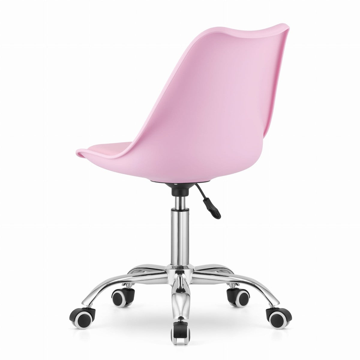 Modern ALBA Chair Pink Faux Leather Swivel