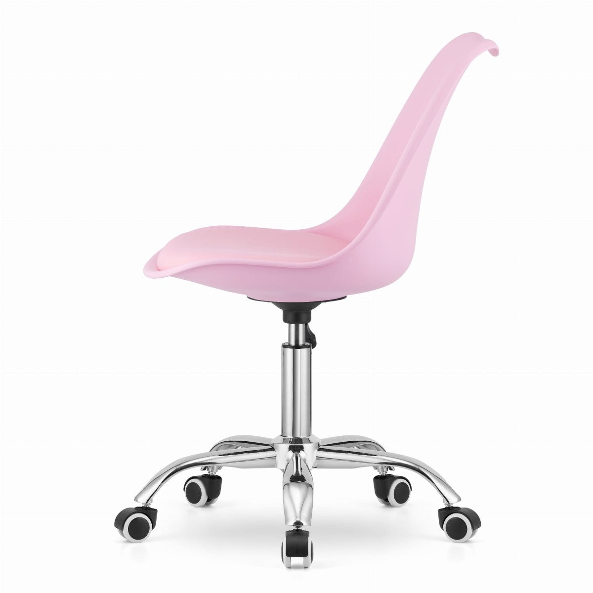 Modern ALBA Chair Pink Faux Leather Swivel