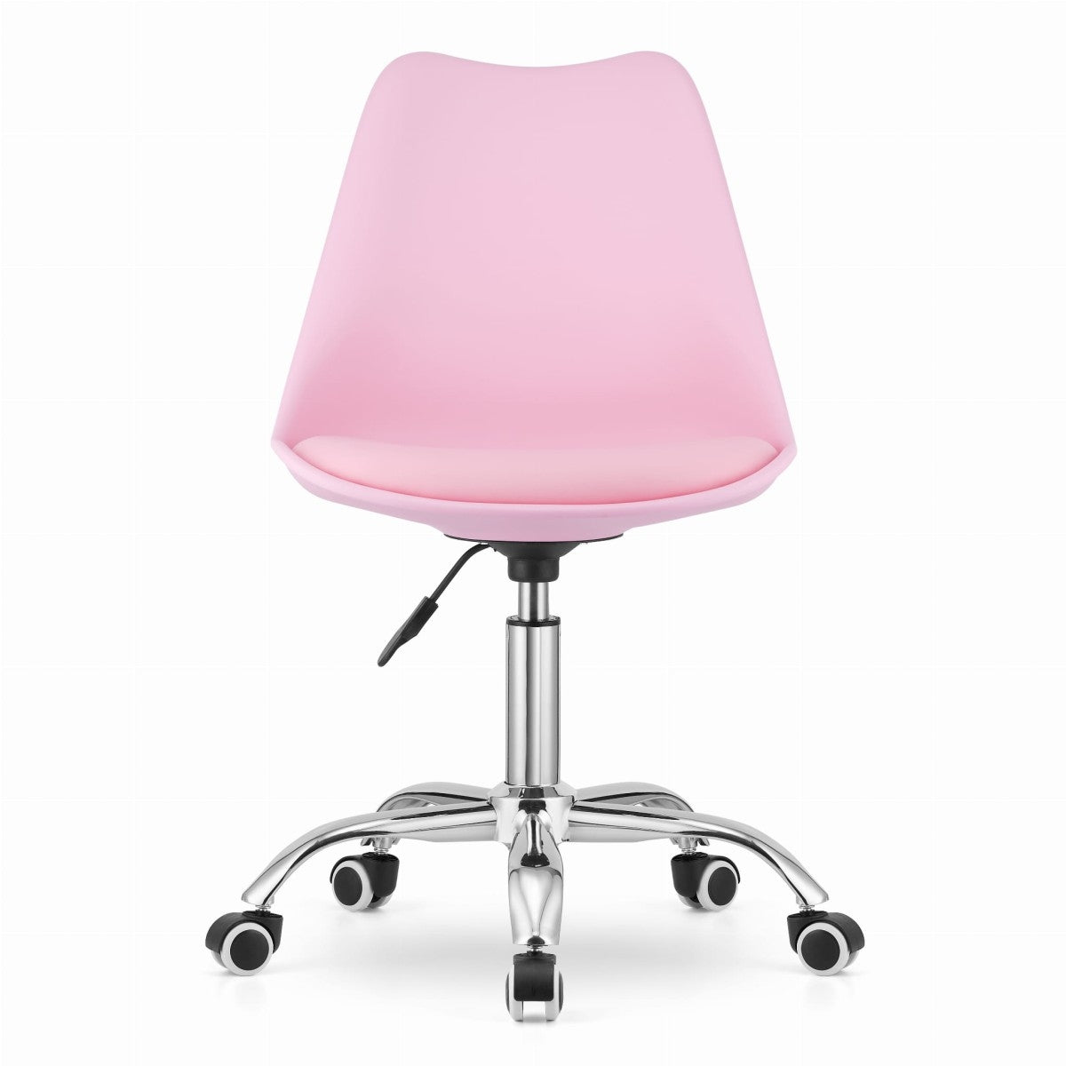 Modern ALBA Chair Pink Faux Leather Swivel