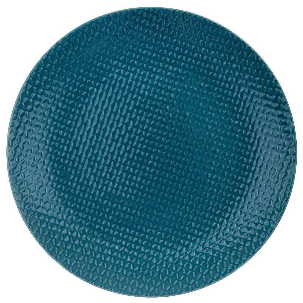 Modern Ceramic Dish with Relief Pattern and Trendy Color