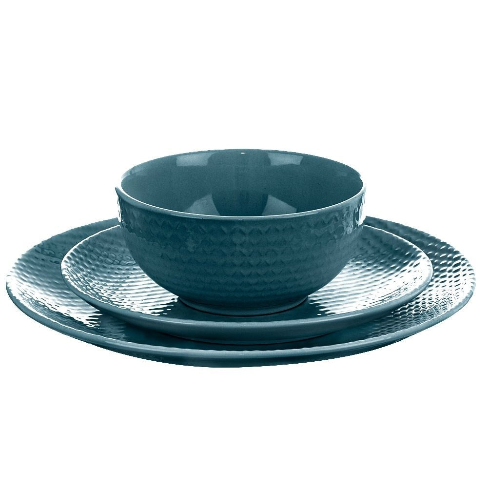 Modern Ceramic Dish with Relief Pattern and Trendy Color