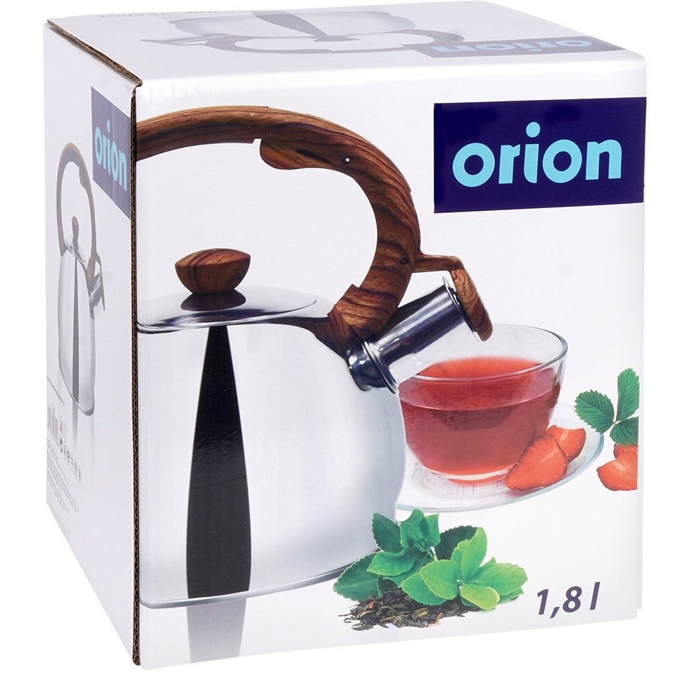 Modern Kettle in Stainless Steel with Whistle